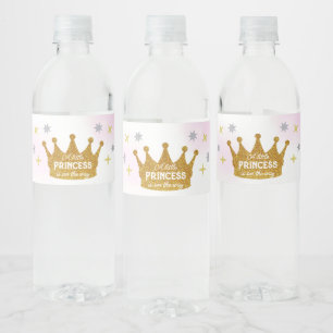 Kleine Prinses Meisje Baby Shower Waterfles Etiket
