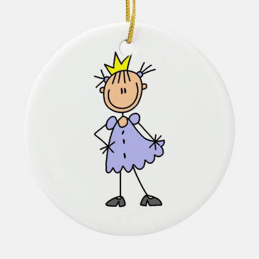 Kleine prinses met kroon keramisch ornament (Voorkant)
