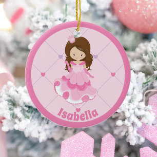 Kleine prinses Roze Keramisch Ornament