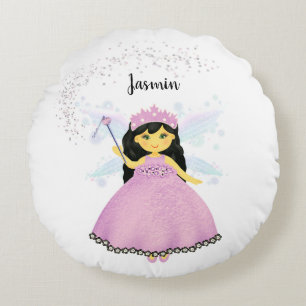 Kleine prinsessenfee rond kussen