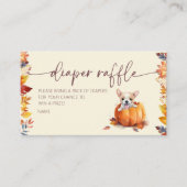 Kleine Pumpkin Puppy Luier Raffle Baby shower Informatiekaartje (Voorkant)