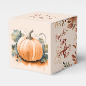 Kleine Pumpkin Spice Monogram Herfst Baby shower Bedankdoosjes (Voorkant Zijde)