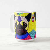 Kleine puppy Quilly als design Koffiemok (Voorkant links)