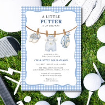 Kleine Putter Blauwe Golf Waslijn Baby Shower