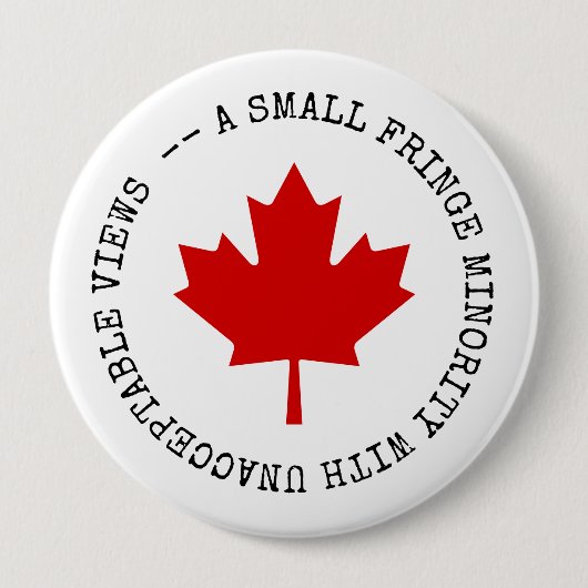 Kleine randminderheid met onaanvaardbare Uitzichte Ronde Button 4,0 Cm (Voorkant)