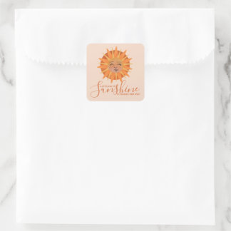 Kleine Ray van het Baby shower van de Sunshine Wat Vierkante Sticker