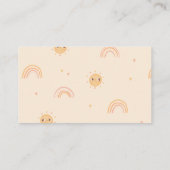 Kleine Ray van het Baby shower van de zonneregenbo Informatiekaartje (Achterkant)