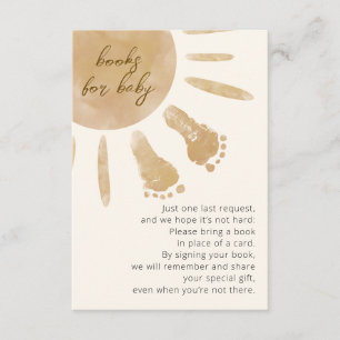 Kleine Ray van Sunshine Baby shower Books voor Bab Informatiekaartje