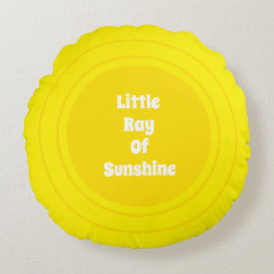Kleine Ray van zonnegele zonsoppen schattig Rond Kussen