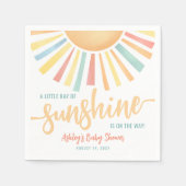 Kleine Ray van zonneschijnlijk Baby shower Servet (Voorkant)