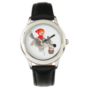Kleine Red Ridshood en Wolf Watch Horloge