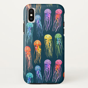 Kleine regenboogkwal op donker iPhone x hoesje