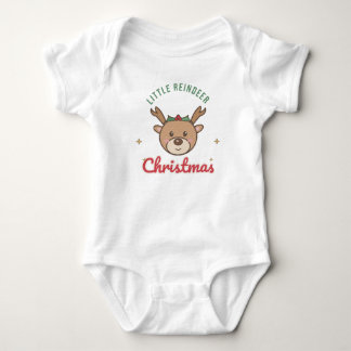 Kleine rendier baby kerst body romper