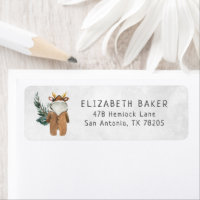 Kleine Rendier | Baby Shower Retouradreslabel