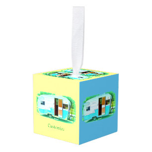 Kleine Retro  caravan camper Kubus Ornament
