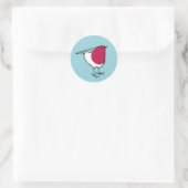 Kleine Robin blauwe Sticker (Tas)
