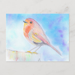 Kleine Robin Waterverf schilderen Briefkaart