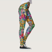 Kleine robots patroon bevestigen leggings (Rechts)