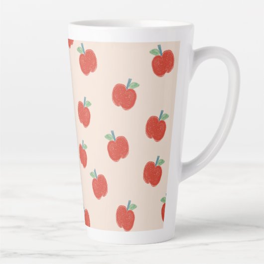 Kleine rode appelbeker latte mok (Rechts)