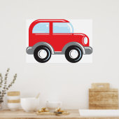 Kleine rode auto poster (Keuken)