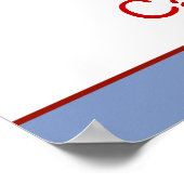 Kleine rode Baby shower banner Poster (Hoek)