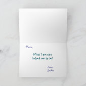 Kleine Rode Bloem Moederdag Liefde Kaart (Binnen)