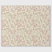 Kleine rode bloemen inpakpapier (Vlak)