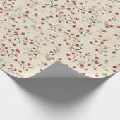 Kleine rode bloemen inpakpapier (Hoek)