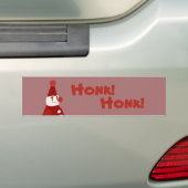 Kleine rode clown "Honk! Eikel!" Bumpersticker (Op auto)