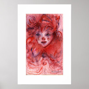 KLEINE RODE CLOWN POSTER