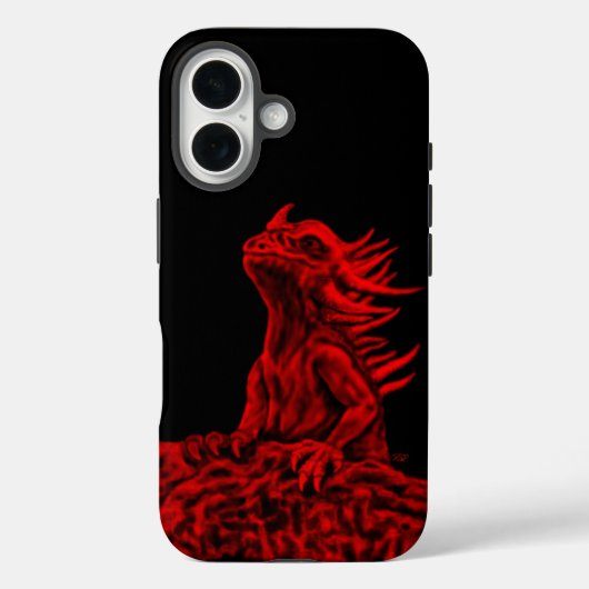 Kleine rode draak Case-Mate iPhone case (Achterkant)