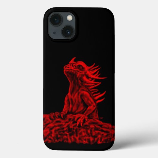 Kleine rode draak Case-Mate iPhone case (Achterkant)