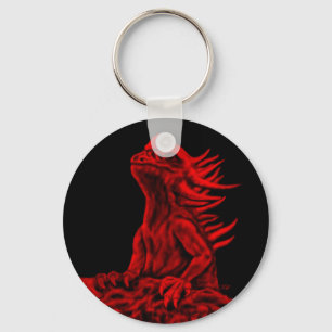 Kleine rode draak sleutelhanger
