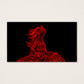 Kleine rode draak visitekaartje (Achterkant)