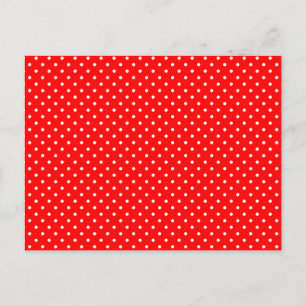 Kleine rode en witte pooldots briefkaart