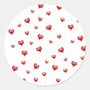 Kleine rode harten Stickers