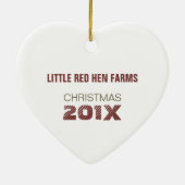 Kleine rode hond keramisch ornament (Achterkant)