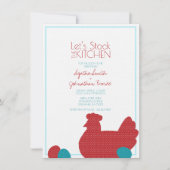 kleine rode kippen LAND KITCHEN koppels douchen Kaart (Voorkant)