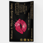 Kleine rode lippen welkom spandoek (Verticaal)