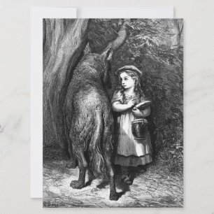 Kleine rode mantel ontmoet oude vader wolf kaart