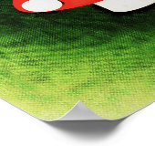 Kleine rode paddenstoel poster (Hoek)