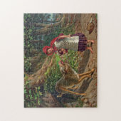 Kleine rode rijpingslappen legpuzzel (Verticaal)