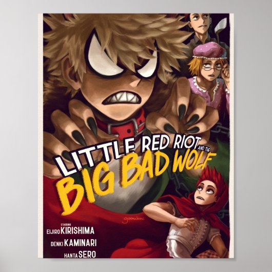 Kleine Rode Riot en de Big Bad Wolf Poster (Voorkant)