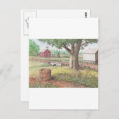 Kleine Rode School House Briefkaart (Voorkant / Achterkant)