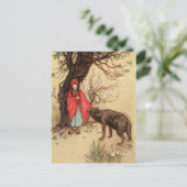 Kleine rode slechthout feiale tas briefkaart (Staand voorkant)