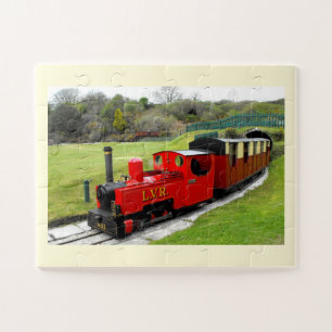 Kleine rode trein legpuzzel