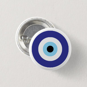Kleine ronde Evil Eye Blue Mati symbool geluk char Button 3,2 Cm