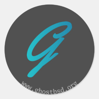 Kleine ronde GhostBSD.org sticker