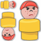 Kleine ronde mensen - Butter the Grumpy Boy X3 Sticker (Voorkant)