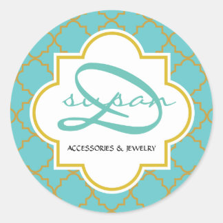 Kleine ronde quatrefoil stickers